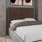 Cabeceira Cama Box Casal Roma 140cm Veludo Marrom - Desk Desi