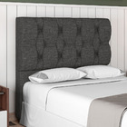 Cabeceira Cama Box Casal Spezia Luxo 140cm Linho Cinza - Desk