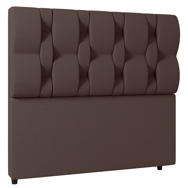 Cabeceira Cama Box Casal Spezia Luxo 140cm Sintético Marrom -