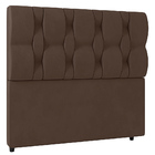 Cabeceira Cama Box Casal Spezia Luxo 140cm Veludo Marrom - De