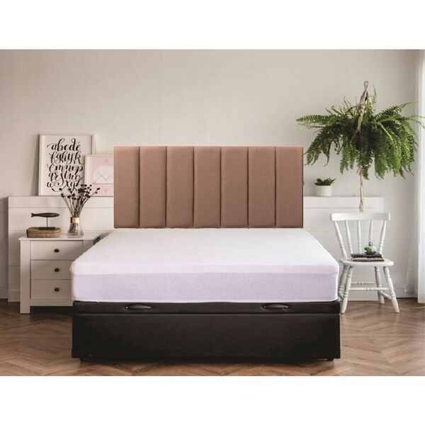 Cabeceira Cama Box Casal Veludo Rose Kit Com 7 Placas