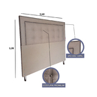 Cabeceira Cama Box Casal Veneza Diamond 10 Linho Bege 140 X 1