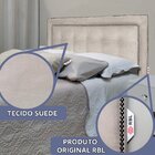 Cabeceira Cama Box Casal Veneza Diamond 10 Suede Liso Bege 14