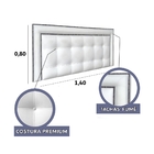 Cabeceira Cama Box Casal Veneza Diamond 10 Suede Liso Branco