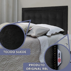 Cabeceira Cama Box Casal Veneza Diamond 10 Suede Liso Preto 1