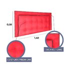 Cabeceira Cama Box Casal Veneza Diamond 10 Suede Liso Vermelh