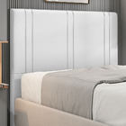 Cabeceira Cama Box Casal Victtória 140cm Sintético Branco - D