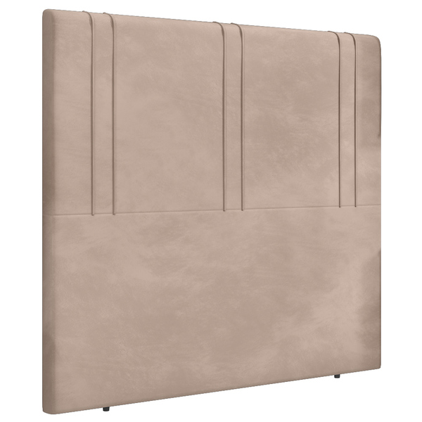 Cabeceira Cama Box Casal Victtória 140cm Veludo Bege - Desk D