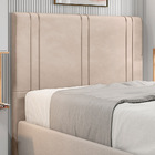 Cabeceira Cama Box Casal Victtória 140cm Veludo Bege - Desk D