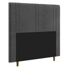 Cabeceira Cama Box Casal Vittória 140cm Suede Cinza - Desk De