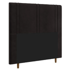 Cabeceira Cama Box Casal Vittória 140cm Suede Marrom - Desk D