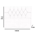 Cabeceira Cama Box Estofada Casal 140 Cm Geovana Suede Bege