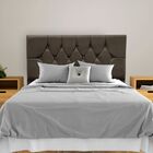 Cabeceira Cama Box Estofada Casal 140 Cm Geovana Suede Marrom