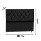 Cabeceira Cama Box Estofada Casal 140 Cm Geovana Suede Preto