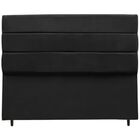 Cabeceira Cama Box Estofada Casal 140 Cm Paloma Suede Preto