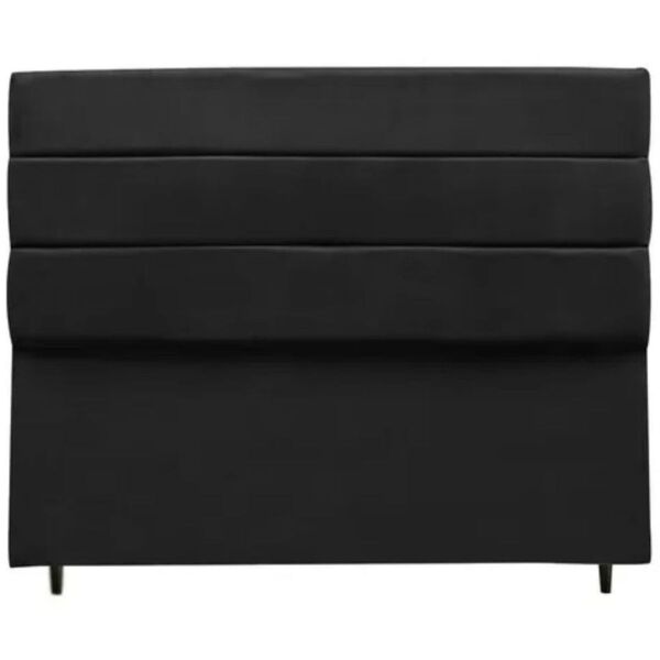 Cabeceira Cama Box Estofada Casal 140 Cm Paloma Suede Preto