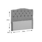 Cabeceira Cama Box Estofada Casal Casal Luxury Suede Cinza -