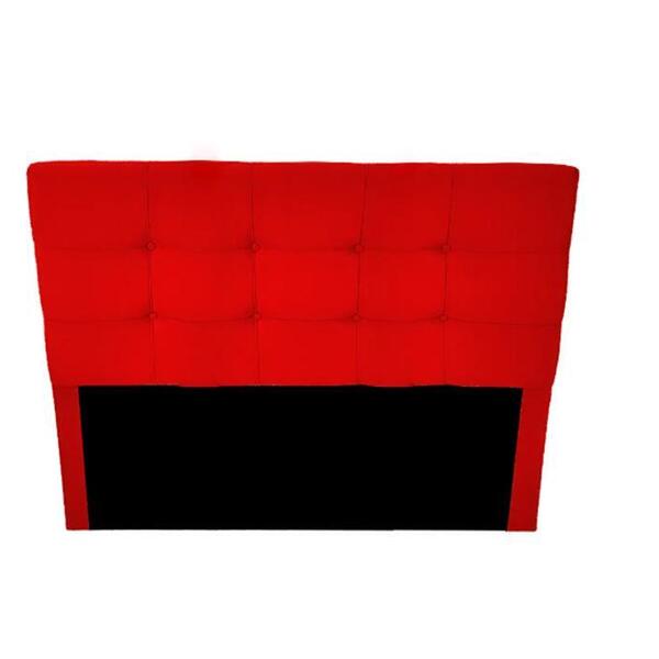 Cabeceira Cama Box Estofada Casal Slim 138 Cm Sude Vermelho -