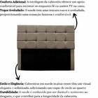 Cabeceira Cama Box Estofada King 195 Cm Ananda  Suede  Bege E