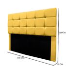 Cabeceira Cama Box Estofada King 195 Cm Bianca Suede Amarelo