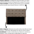 Cabeceira Cama Box Estofada King 195 Cm Bianca Suede Bege Esc