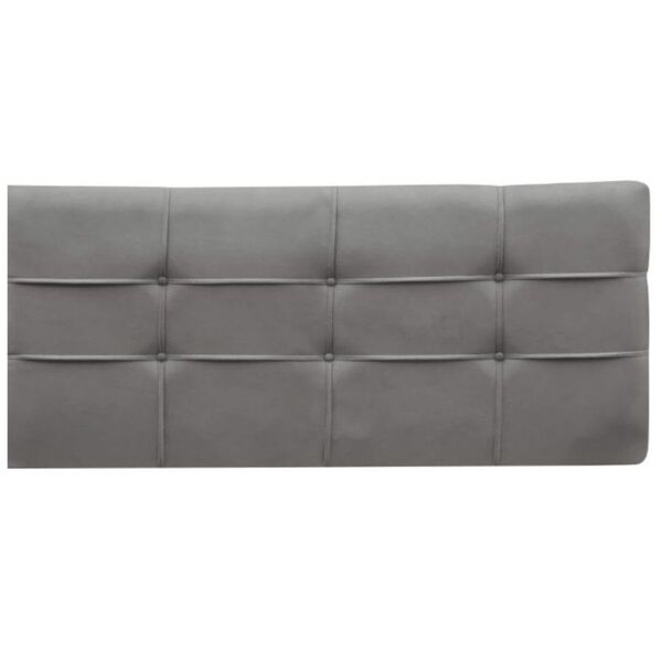 Cabeceira Cama Box Estofada Painel 140 Cm Camila Suede Cinza