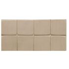 Cabeceira Cama Box Estofada Painel 140 Cm Cristal Suede Bege