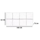 Cabeceira Cama Box Estofada Painel 140 Cm Cristal Suede Bege