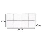 Cabeceira Cama Box Estofada Painel 90 Cm Cristal Suede Preto