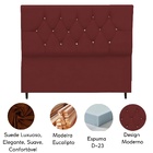 Cabeceira Cama Box Estofada Queen 160 Cm Geovana Suede Bordô