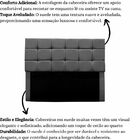 Cabeceira Cama Box Estofada Solteiro 90 Cm Costa Rica Suede C