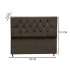 Cabeceira Cama Box Estofada Solteiro 90 Cm Suede Bruna Marrom