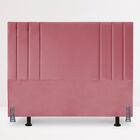 Cabeceira Cama Box Estofada Solteiro 90 Cm Veludo Frame Rosa