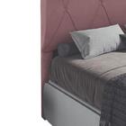 Cabeceira Cama Box Estofada Solteiro Mega 90 Cm Suede Rosé -