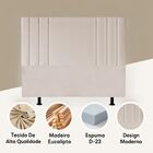 Cabeceira Cama Box Frame Moderna 195 Cm Linho King Clássica B