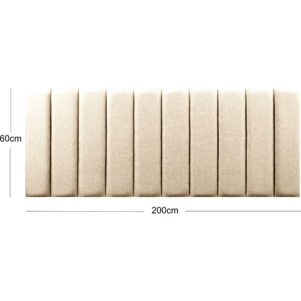 Cabeceira Cama Box King 10 Peças 200x60cm Courissimo Bege