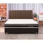 Cabeceira Cama Box King 10 Peças 200x60cm Linho Marrom