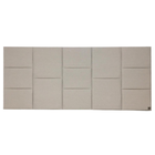 Cabeceira Cama Box King 13 Geométrico Alce Couch Linho Bege C