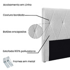 Cabeceira Cama Box King 195 Cm Aquilla Linho Grigio S04 - D'r