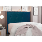 Cabeceira Cama Box King 195 Cm Aquilla Veludo Azul Marinho S0