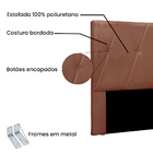 Cabeceira Cama Box King 195 Cm Aquilla Veludo Cobre S04 - D'r