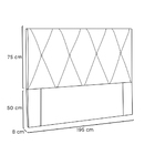 Cabeceira Cama Box King 195 Cm Aquilla Veludo Prata S04 - D'r
