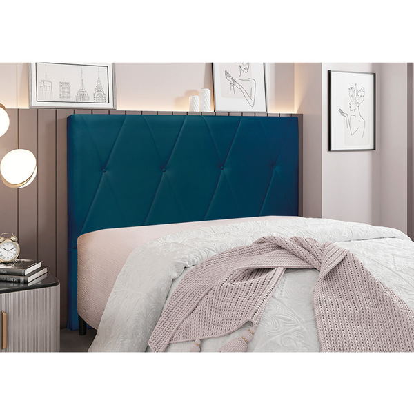 Cabeceira Cama Box King 195 Cm Aquilla Veludo S04 - D'rossi -