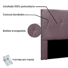 Cabeceira Cama Box King 195 Cm Aquilla Veludo S04 - D'rossi -