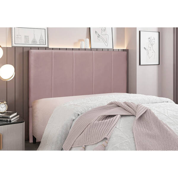 Cabeceira Cama Box King 195 Cm Arizona Veludo Lilás S04 - D'r