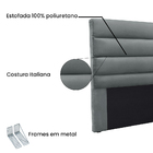 Cabeceira Cama Box King 195 Cm Arles Veludo S04 - D'rossi - C