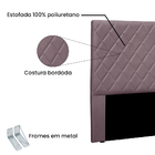 Cabeceira Cama Box King 195 Cm Dubai Veludo Uva S04 - D'rossi
