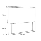 Cabeceira Cama Box King 195 Cm Garden Linho S04 - D'rossi - A
