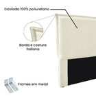 Cabeceira Cama Box King 195 Cm Garden Linho S04 - D'rossi - N