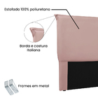 Cabeceira Cama Box King 195 Cm Garden Veludo S04 - D'rossi -